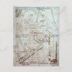 Carte Postale La construction de la tour de Babel