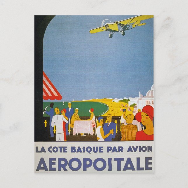 Carte Postale La Côte Basque Par Avion (Devant)