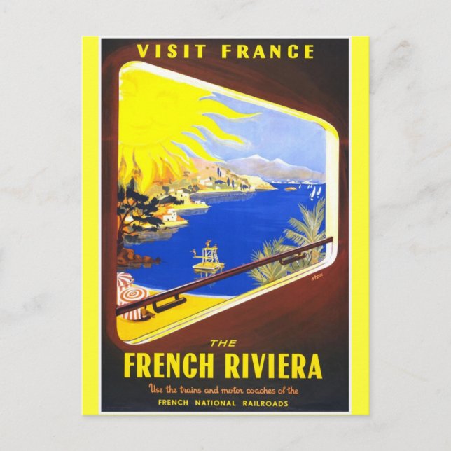 Carte Postale La Côte d'Azur (Devant)