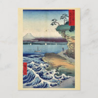 La côte de Hota à Boshu par Ando, Hiroshige Ukiy