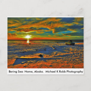 Carte Postale La côte de la mer de Béring. Nome, Alaska