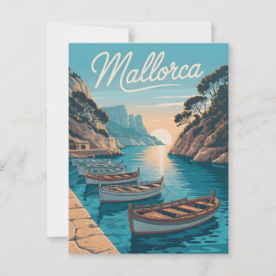 Carte Postale La côte de Majorque vintage