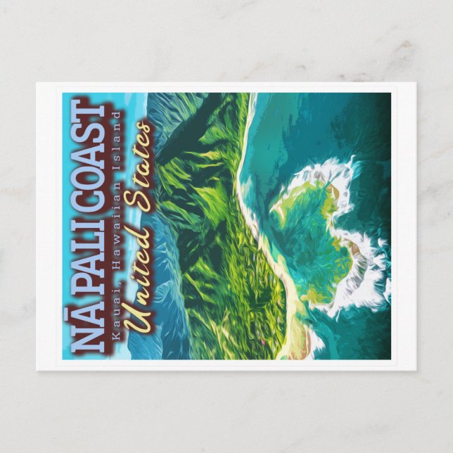 CARTE POSTALE LA CÔTE DE NA PALI - L'ÎLE DE KAUAI - HAWAII (Devant)