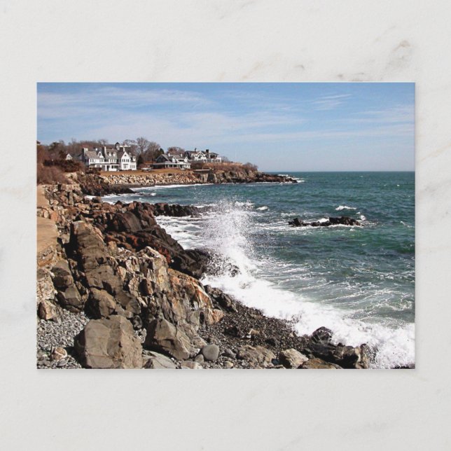 Carte Postale La côte rocheuse du port de York, Maine (Devant)