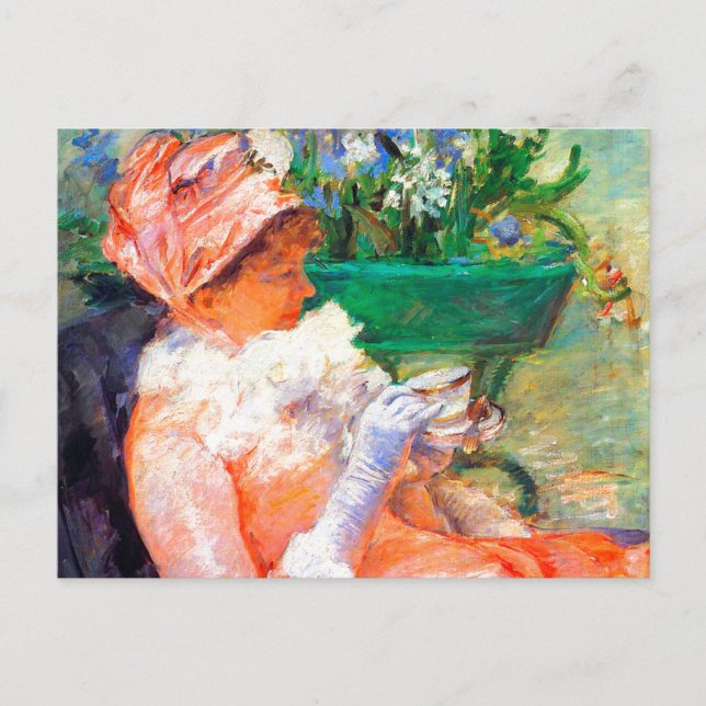 Carte Postale La Coupe du Thé de Mary Cassatt (Devant)