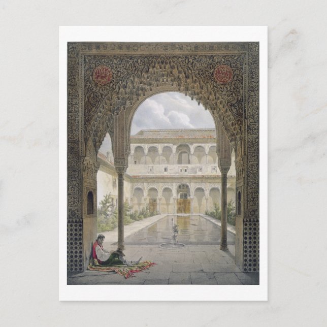 Carte Postale La Cour de l'Alberca dans l'Alhambra, Grenade, (Devant)