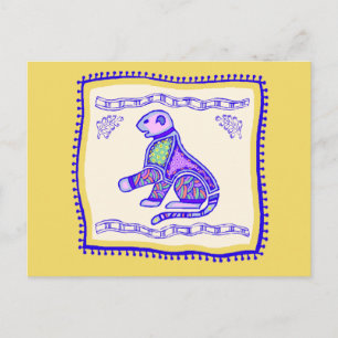 Carte Postale La courtepointe léopard