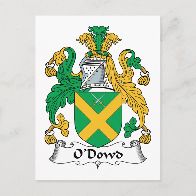 Carte Postale La crête de famille O'Dowd (Devant)