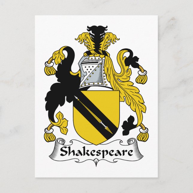 Carte Postale La crête de la famille Shakespeare (Devant)