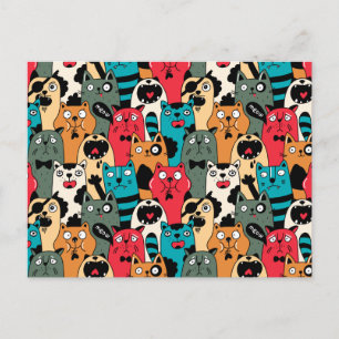 Carte Postale La Crowd of cats