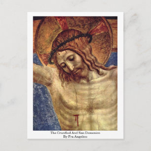 Carte Postale La Crucifiée Et San Domenico Par Fra Angelico