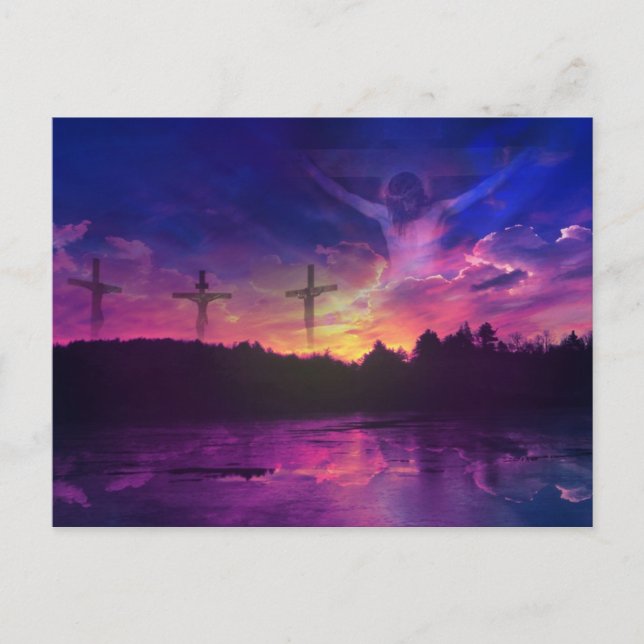 Carte Postale La Crucifixion de Jésus-Christ sur la Croix (Devant)