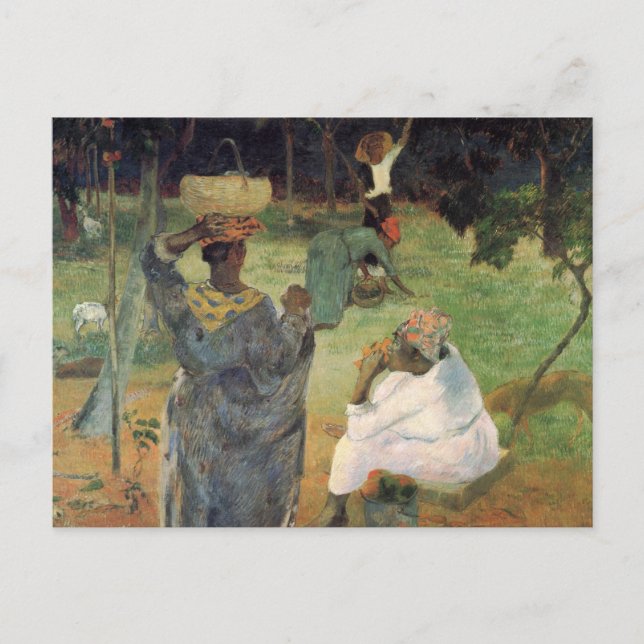 Carte Postale La cueillette de fruits - Paul Gauguin (Devant)