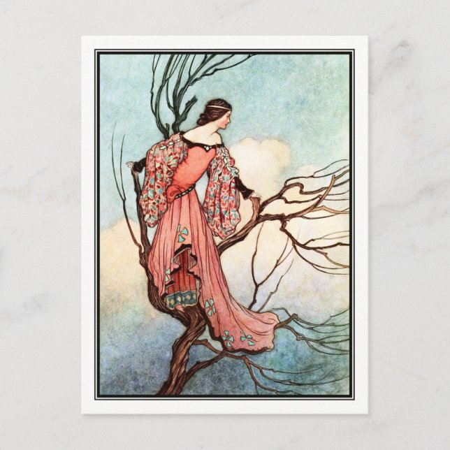 Carte Postale La cuisinière en fer de Warwick Goble (Devant)