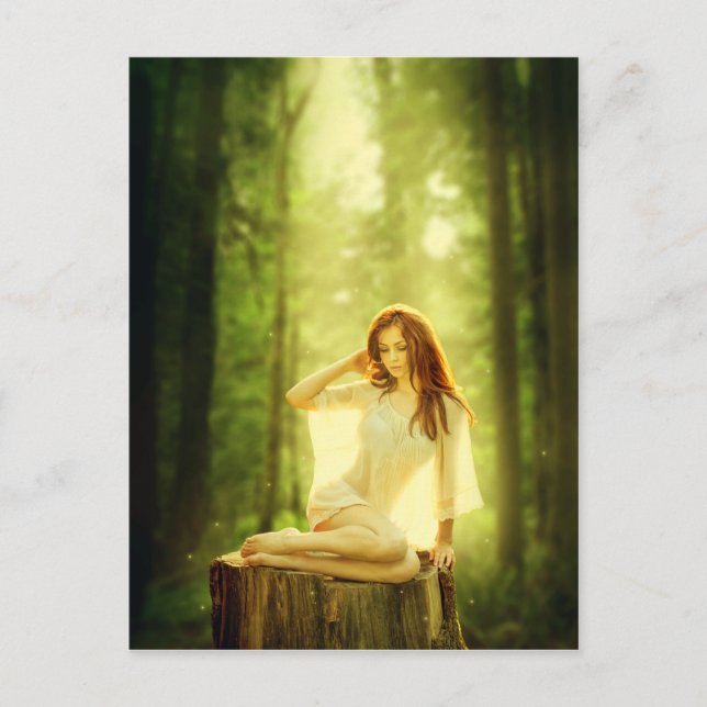 Carte Postale La Dame de la forêt enchantée (Devant)