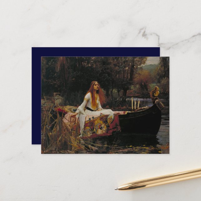 Carte Postale La Dame de Shalott : une histoire de fantôme celti (Devant/Arrière en situation)