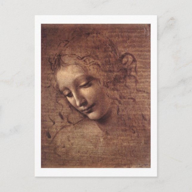 Carte Postale La Dame des Cheveux Disheveled (Devant)