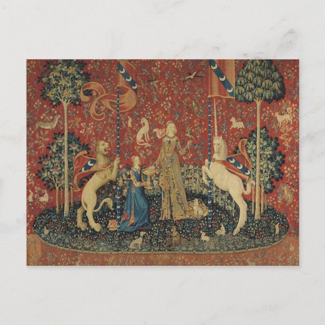 Carte Postale La Dame et la licorne : 'Goût' (Devant)