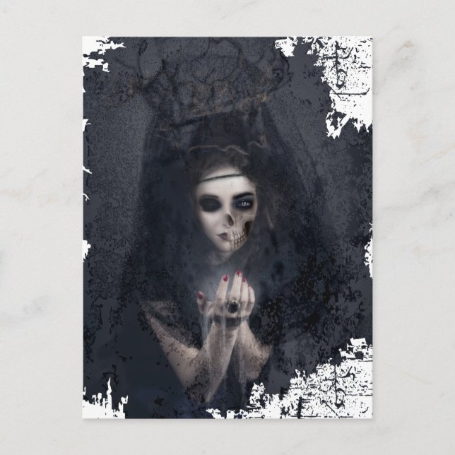 Carte Postale La Dame fantôme Hauning Skull Skeleton (Devant)