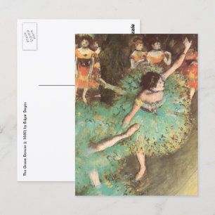 Carte Postale La danseuse verte d'Edgar Degas, Ballet Vintage