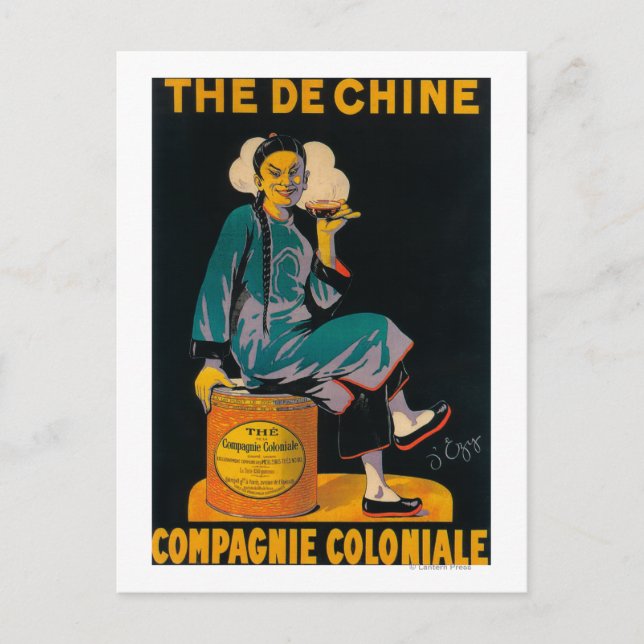 Carte Postale La De Chine, Compagnie Coloniale Promotional Poste (Devant)