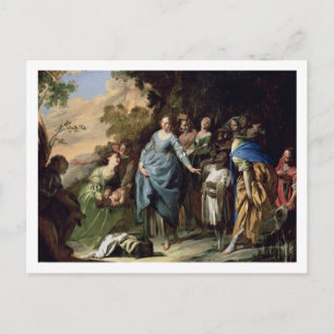 Carte Postale La découverte de Moïse, c.1650-56 (huile sur toile