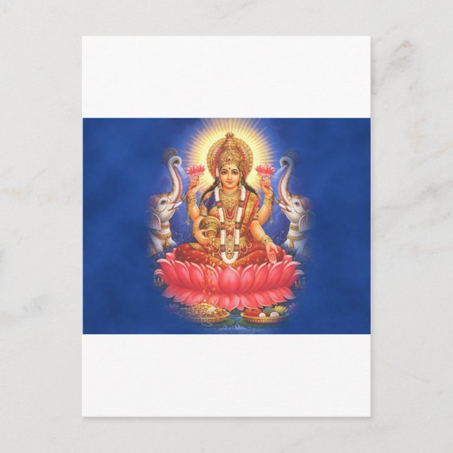 Carte Postale La déesse hindoue Laxmi Devi Mata (Devant)