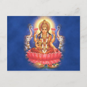 Carte Postale La déesse hindoue Laxmi Devi Mata