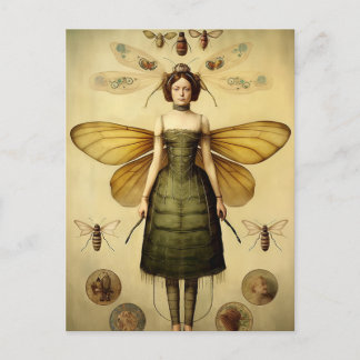 Carte Postale La Déplaisante d'insectes rétro