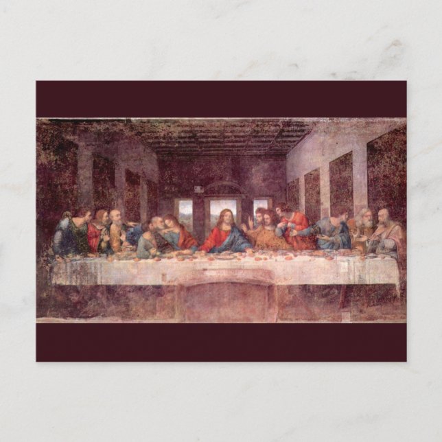 Carte Postale La Dernière soupe de Léonard de Vinci (Devant)