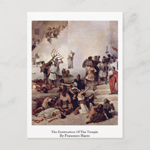 Carte Postale La Destruction Du Temple Par Francesco Hayez