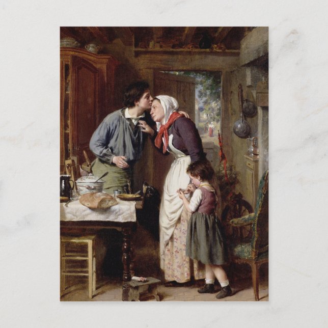 Carte Postale La Dévotion d'un fils, 1868 (huile sur toile) (Devant)