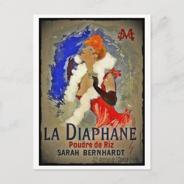 Carte Postale La Diaphane Poudre de Riz (Devant)