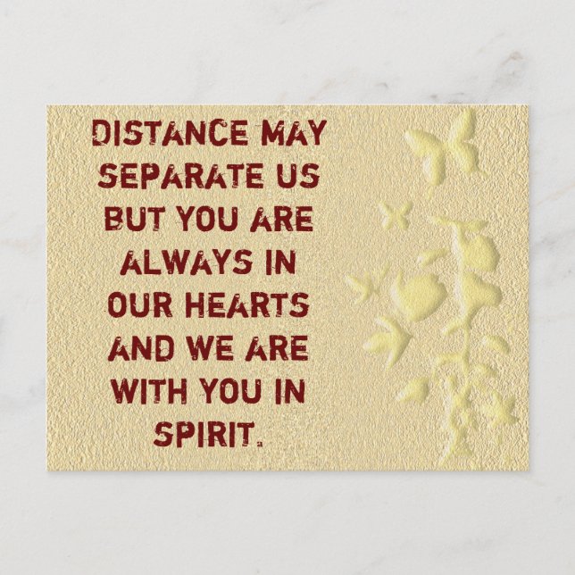 Carte Postale La distance peut nous séparer-carte postale (Devant)