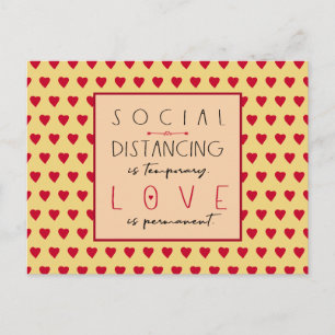 Carte Postale La distanciation sociale est un message d'amour te
