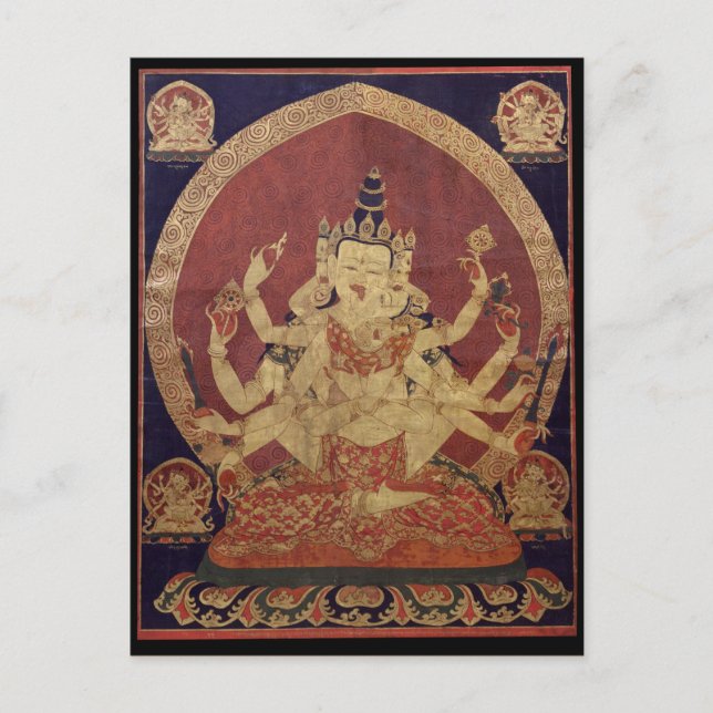 Carte Postale La divinité bouddhiste tibétaine de Guhyasamaja (Devant)