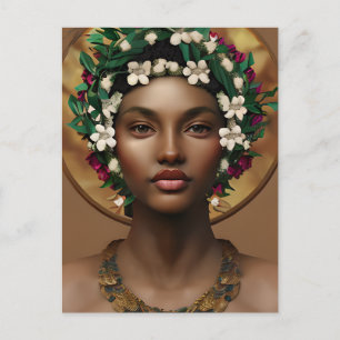 Carte Postale La douleur au pouvoir   Reine afro-américaine