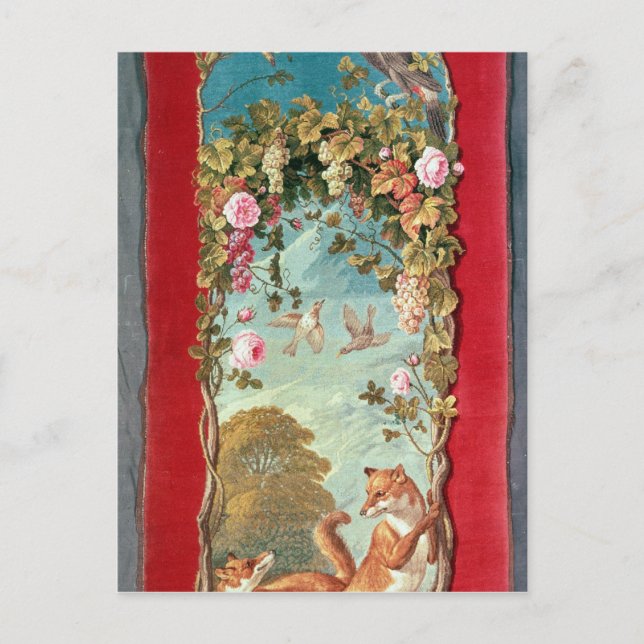Carte Postale La fable d'Aesop Le renard et les raisins (Devant)