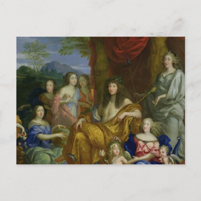 Carte Postale La famille de Louis XIV 1670 (Devant)