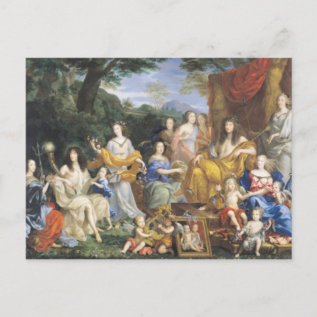 Carte Postale La Famille de Louis XIV  1670 2 (Devant)