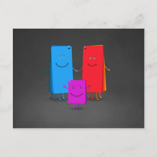 Carte Postale La famille des couleurs