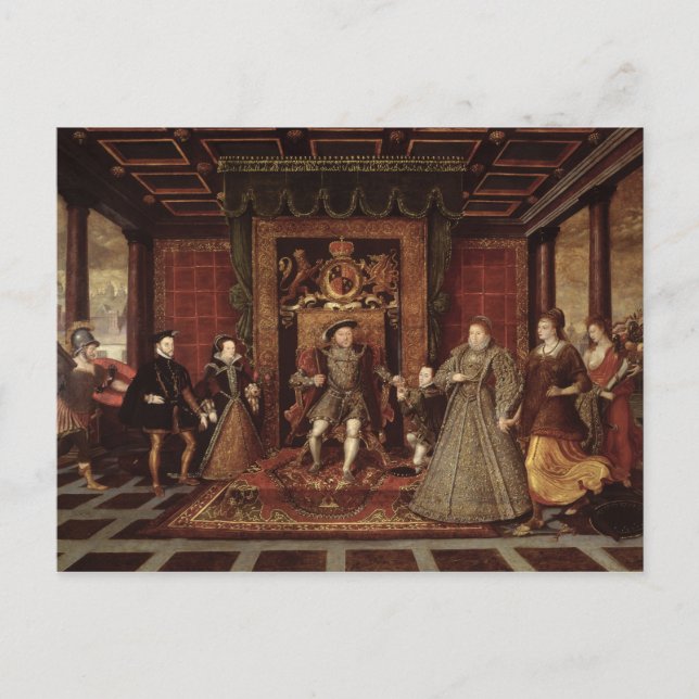 Carte Postale La famille d'Henri VIII : (Devant)