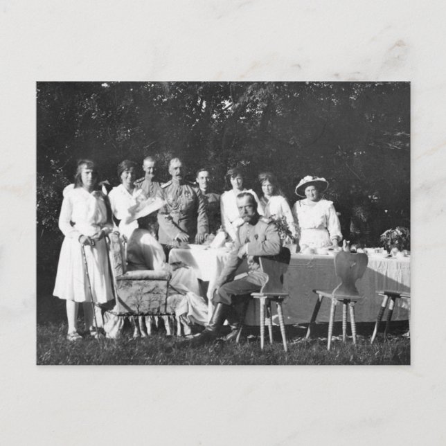 Carte Postale La famille du tsar Nicolas de Russie, Romanov (Devant)