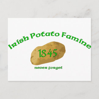 Carte Postale La famine de la pomme de terre irlandaise - N'oubl