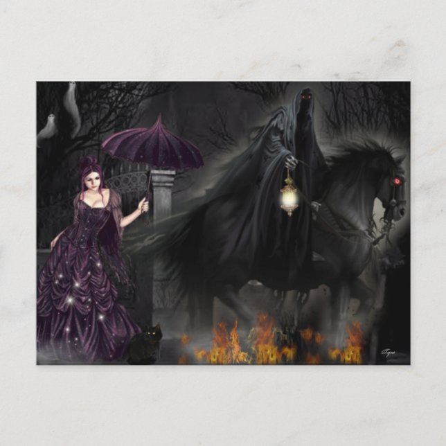 Carte Postale La Faucheuse Grim (Devant)