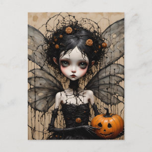 Carte Postale La fée d'Halloween sombre