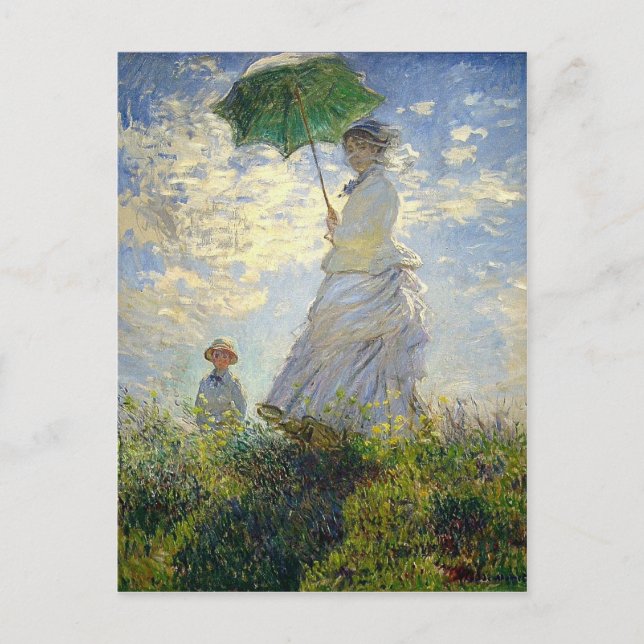 Carte Postale La Femme de Monet avec un Parasol (La promenade /  (Devant)