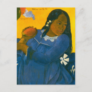 Carte Postale La femme de Paul Gauguin avec un mangue (1892)