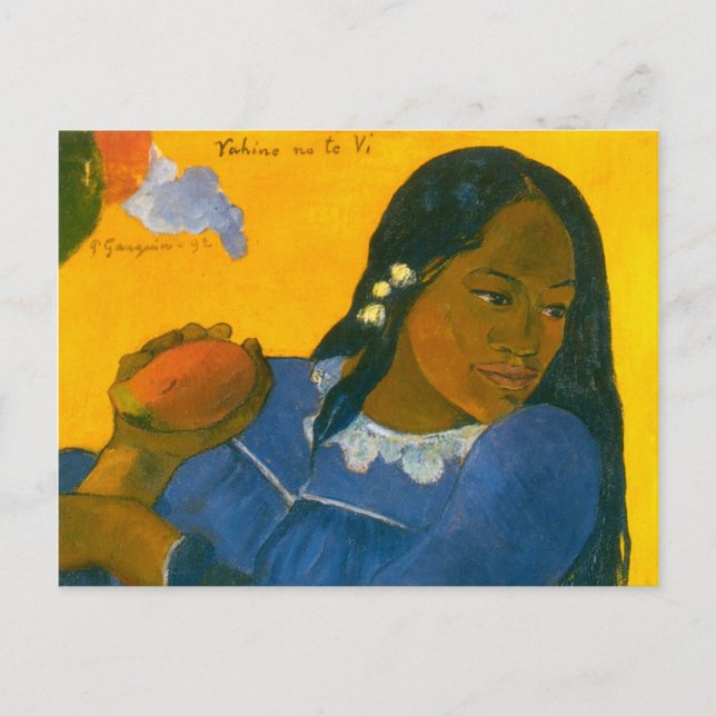 Carte Postale La femme de Paul Gauguin avec un mangue (1892) (Devant)
