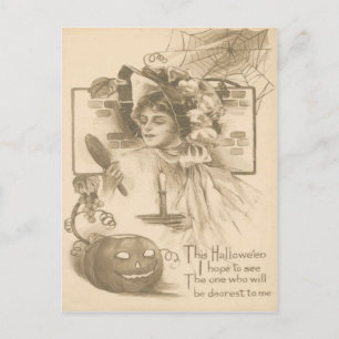Carte Postale La femme Jack O' Lantern Spider Web